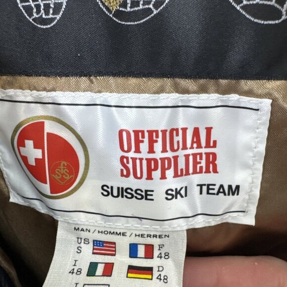 Vintage Descente Ski Suit Men’s Small Suisse Ski Team Official Supplier 80s - Picture 14 of 16